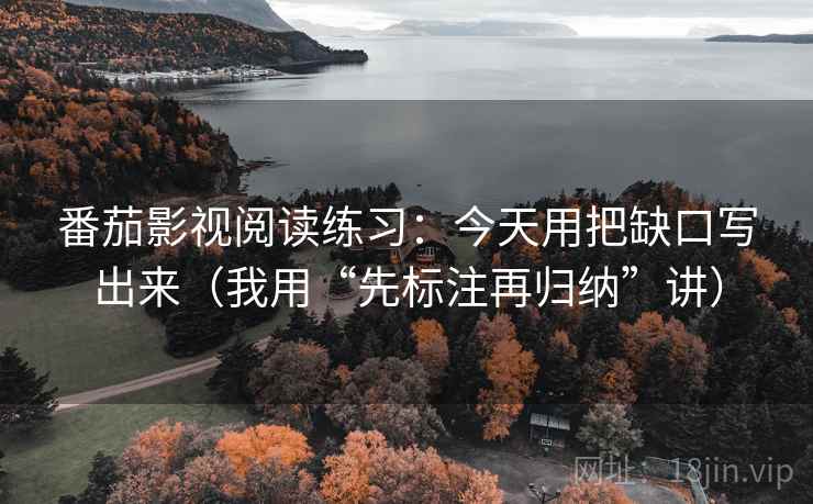 番茄影视阅读练习：今天用把缺口写出来（我用“先标注再归纳”讲）